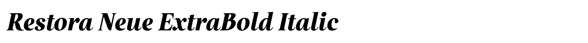 Restora Neue ExtraBold Italic image